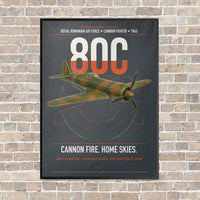 Thumbnail for IAR 80C vertical canvas print - framed - gray background