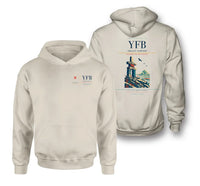 Thumbnail for Iqaluit Airport (YFB) design on khaki double-side hoodie