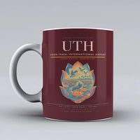 Thumbnail for Thani International Airport UTH Mug design on dark red udon