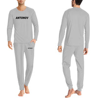 Thumbnail for Antonov & Text men pajamas - Light Gray