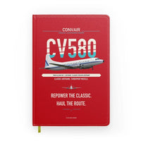 Thumbnail for Convair 580 design on red notebook
