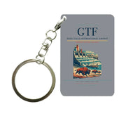 Thumbnail for Great Falls International Airport (GTF) design on gray key chain