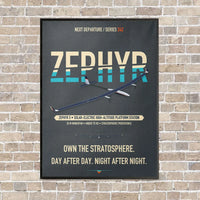 Thumbnail for Airbus Zephyr S vertical canvas print - framed - gray background