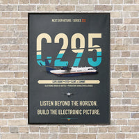 Thumbnail for Airbus C295 SIGINT vertical canvas print - framed - gray background