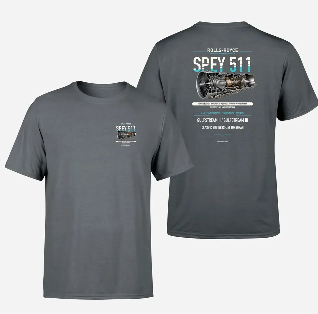 SPEY 511 design on gray t shirt