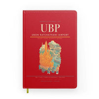 Thumbnail for Ubon Ratchathani Airport (UBP) design on red notebook