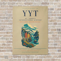 Thumbnail for St. John's International Airport YYT vertical canvas print - no frame - beige background