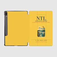 Thumbnail for Newcastle Airport (NTL) design on yellow samsung tablet tablet case