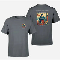 Thumbnail for VINTAGE G4204 - The Polar Sun Compass - Double-Side T-Shirt design on gray double side t shirt