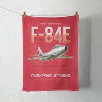 Thumbnail for F-84E Thunderjet design on red towel