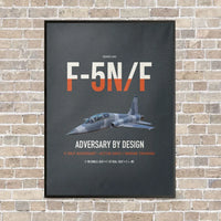 Thumbnail for F-5N F Adversary vertical canvas print - framed - gray background