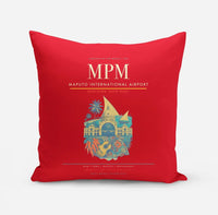 Thumbnail for Maputo International Airport (MPM) design on red pillow