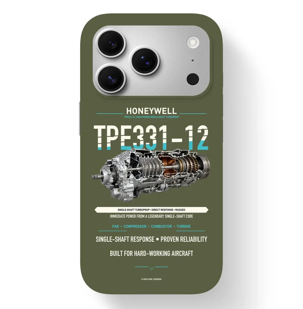 TPE331-12 Case design on green army iphone case