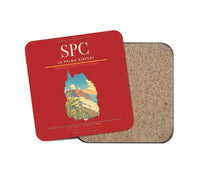 Thumbnail for La Palma Airport (SPC) design on red 1 piece coaster