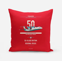 Thumbnail for Fokker 50 design on red pillow