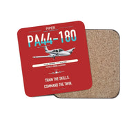 Thumbnail for Piper PA-44-180 Seminole design on red 1 piece coaster