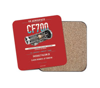 Thumbnail for CF700 design on red 1 piece coaster