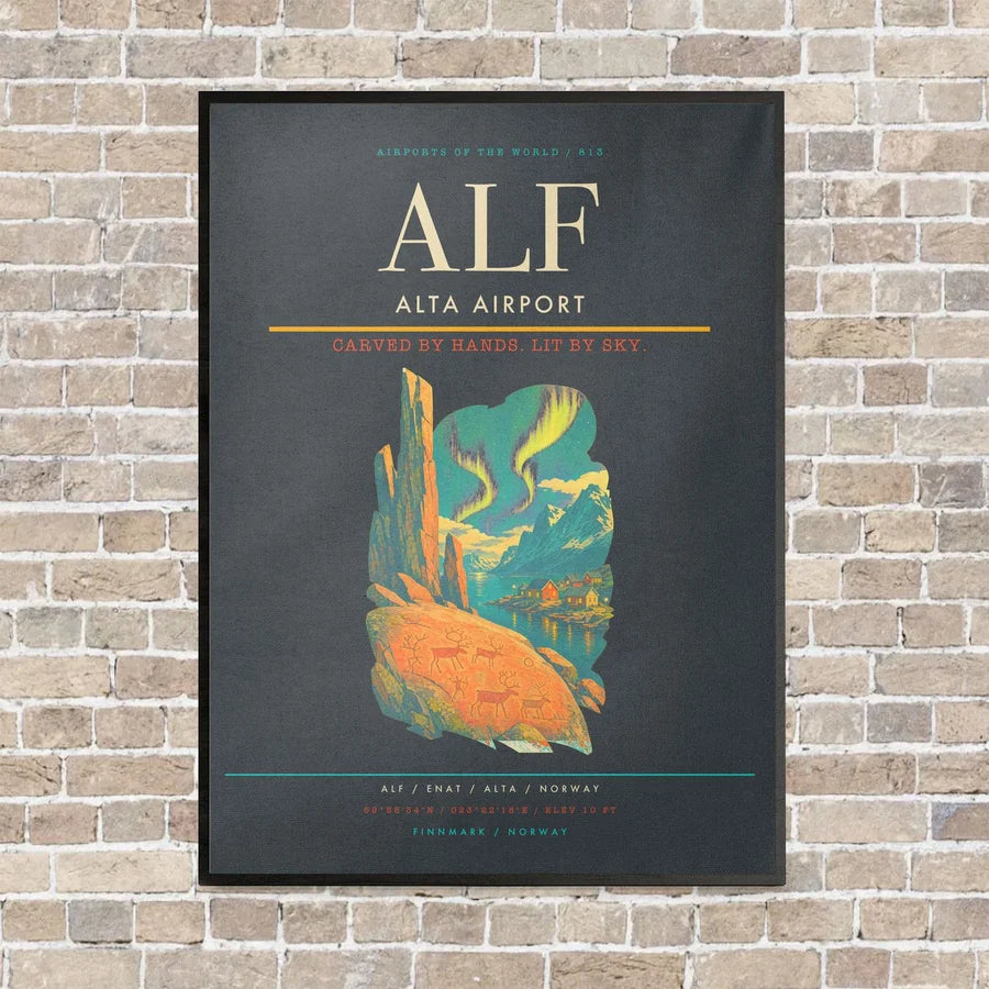 Alta Airport ALF - Canvas Framed - Gray