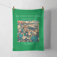 Thumbnail for VINTAGE G4221 - The Rooftop Spotting Deck - Designed Towels design on green