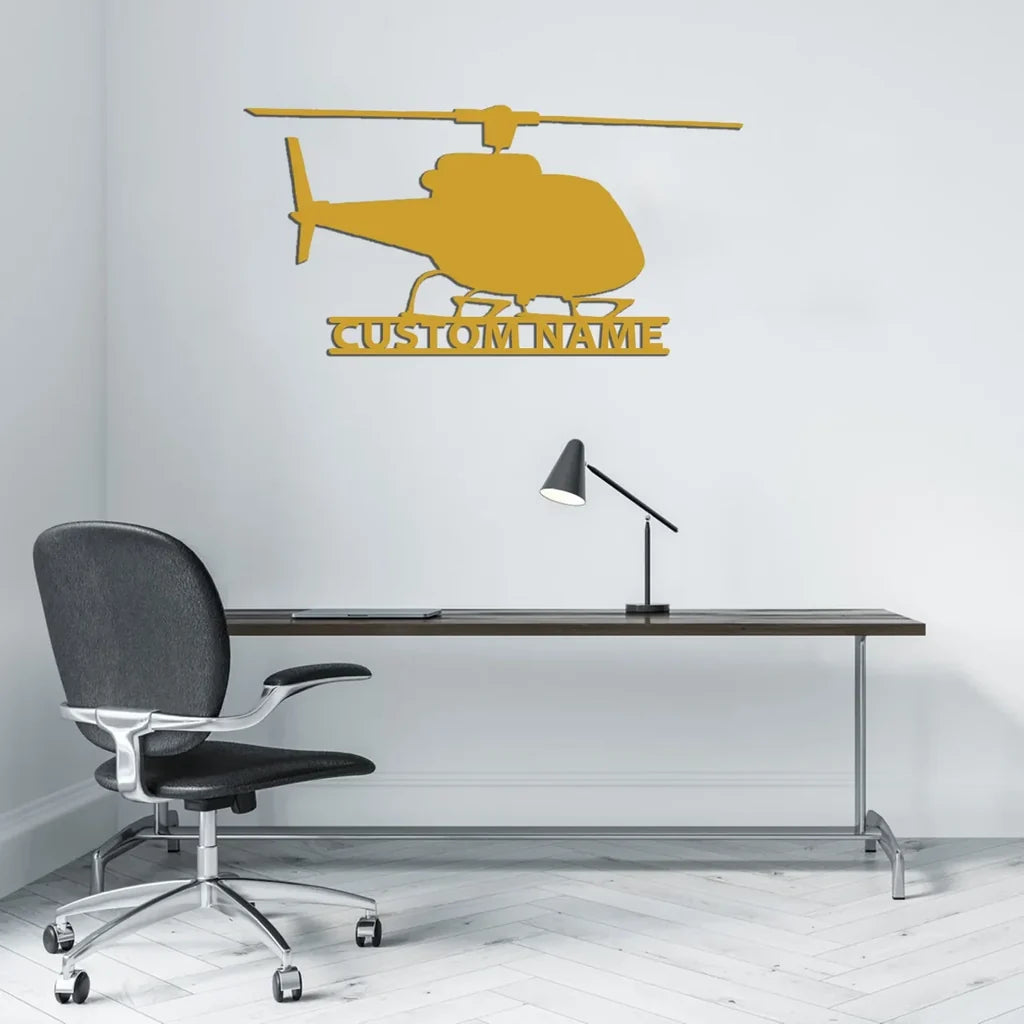 Customisable Helicopter Metal Sign - view 7