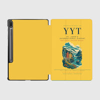 Thumbnail for St. John's International Airport (YYT) design on yellow samsung tablet tablet case