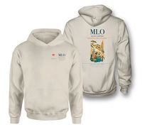 Thumbnail for Milos Airport (MLO) design on khaki double-side hoodie