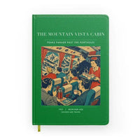 Thumbnail for VINTAGE G4224 - The Mountain Vista Cabin - Designed Notebooks design on green
