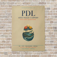 Thumbnail for João Paulo II Airport PDL vertical canvas print - no frame - beige background