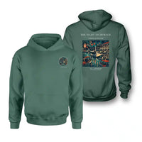 Thumbnail for VINTAGE G4063 - The Night Anchorage - Double-Side Hoodie design on green double side