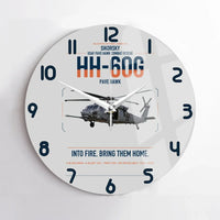 Thumbnail for Sikorsky HH-60G Pave Hawk design on light gray no frame wall clock