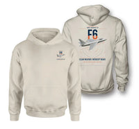 Thumbnail for Hawker Hunter F6 design on khaki double-side hoodie, double-side print