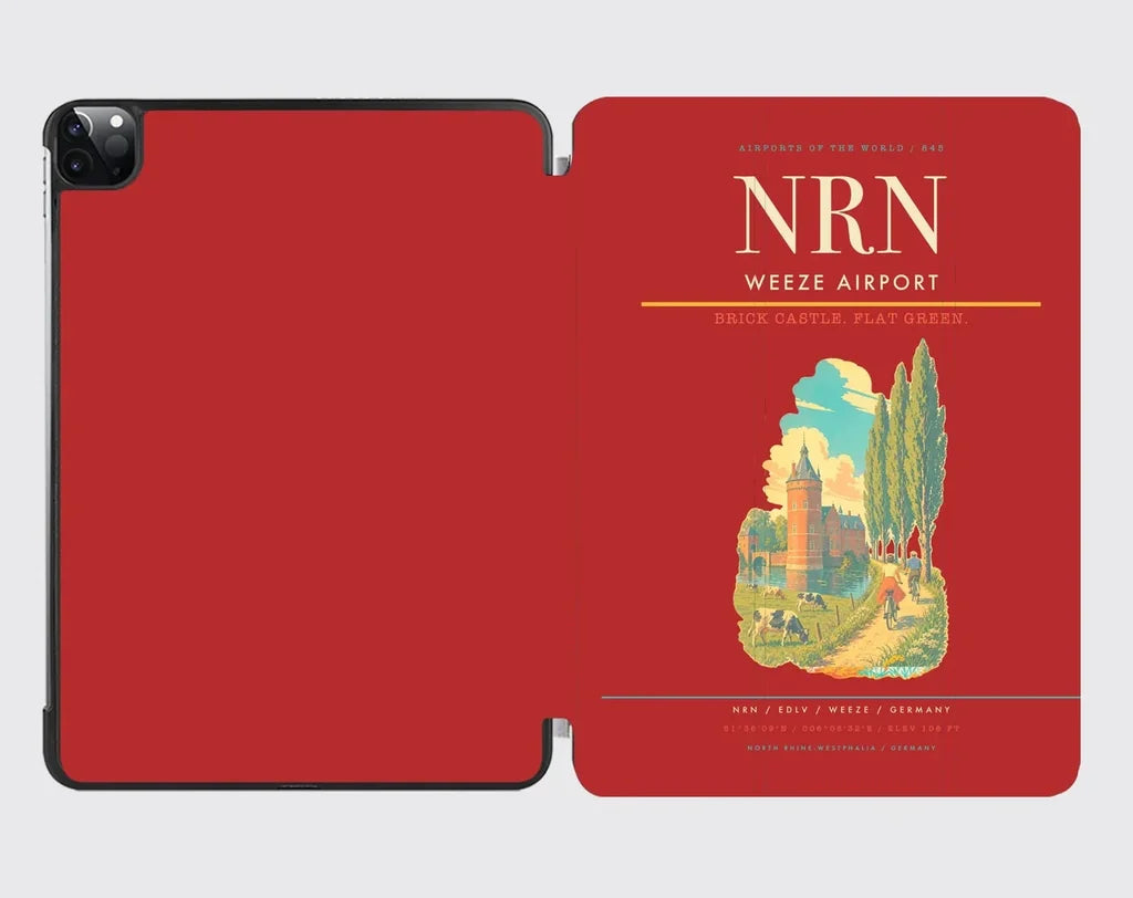 Weeze Airport (NRN) design on red ipad tablet case
