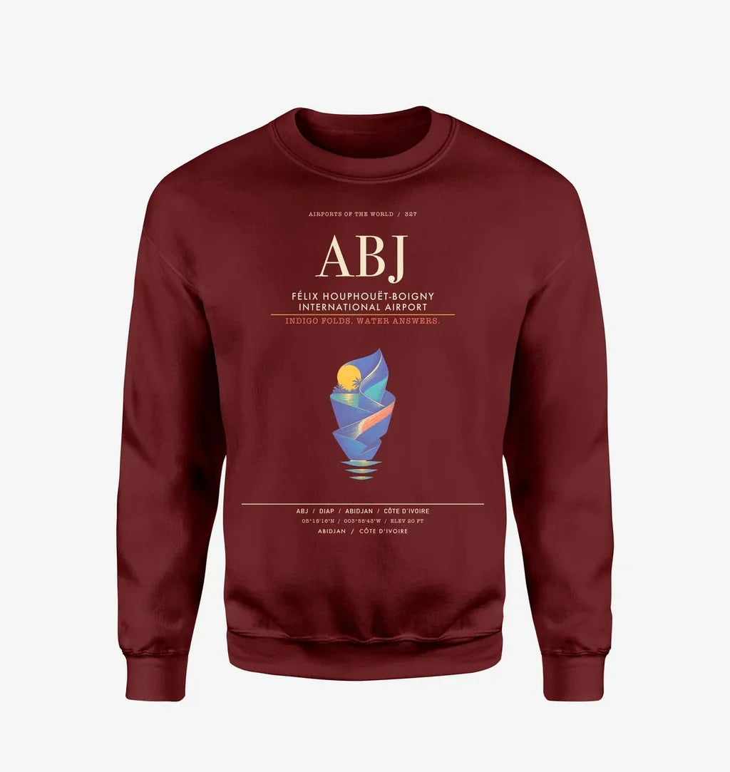 Felix Houphouet-Boigny International Airport ABJ Sweatshirt - Wine Red