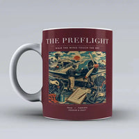Thumbnail for VINTAGE G4138 - The Preflight - Ceramic Mug design on darkred