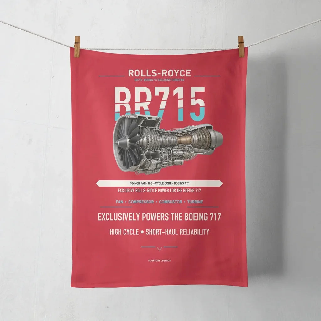 BR715 design on red towel