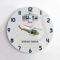 Thumbnail for Bell UH-1H Iroquois design on light gray no frame wall clock