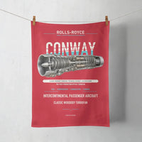 Thumbnail for CONWAY design on red towel