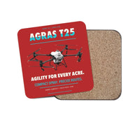Thumbnail for DJI Agras T25 design on red 1 piece coaster