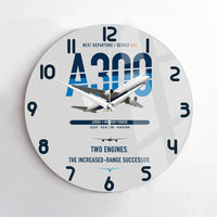 Thumbnail for Airbus A300B4 design on light gray no frame wall clock