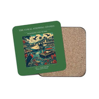 Thumbnail for The Coral Stepping Stones - Designed Coasters design on green 1-piece