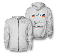 Thumbnail for WC-135R Constant Phoenix design on white premium zipped hoodie, double-side print