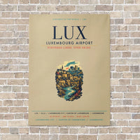 Thumbnail for Luxembourg Airport LUX vertical canvas print - no frame - beige background