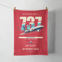 Thumbnail for Boeing 737 MAX 8 design on red towel