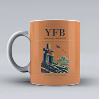 Thumbnail for Iqaluit Airport (YFB) airport code design on orange ceramic mug