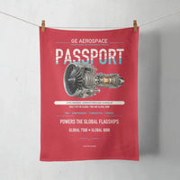 Thumbnail for PASSPORT design on red towel