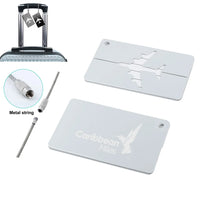 Thumbnail for Carbbean Airlines Aluminum Luggage tag in silver