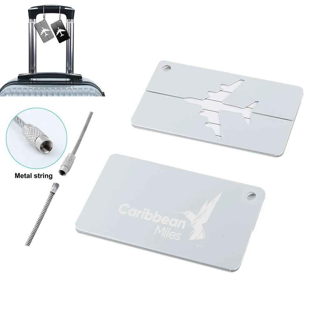 Carbbean Airlines Aluminum Luggage tag in silver