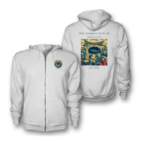 Thumbnail for VINTAGE G4505 - The Sandbag Hangar - Premium Zipped Hoodie design on white