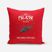 Thumbnail for Sikorsky CH-53K King Stallion design on red pillow
