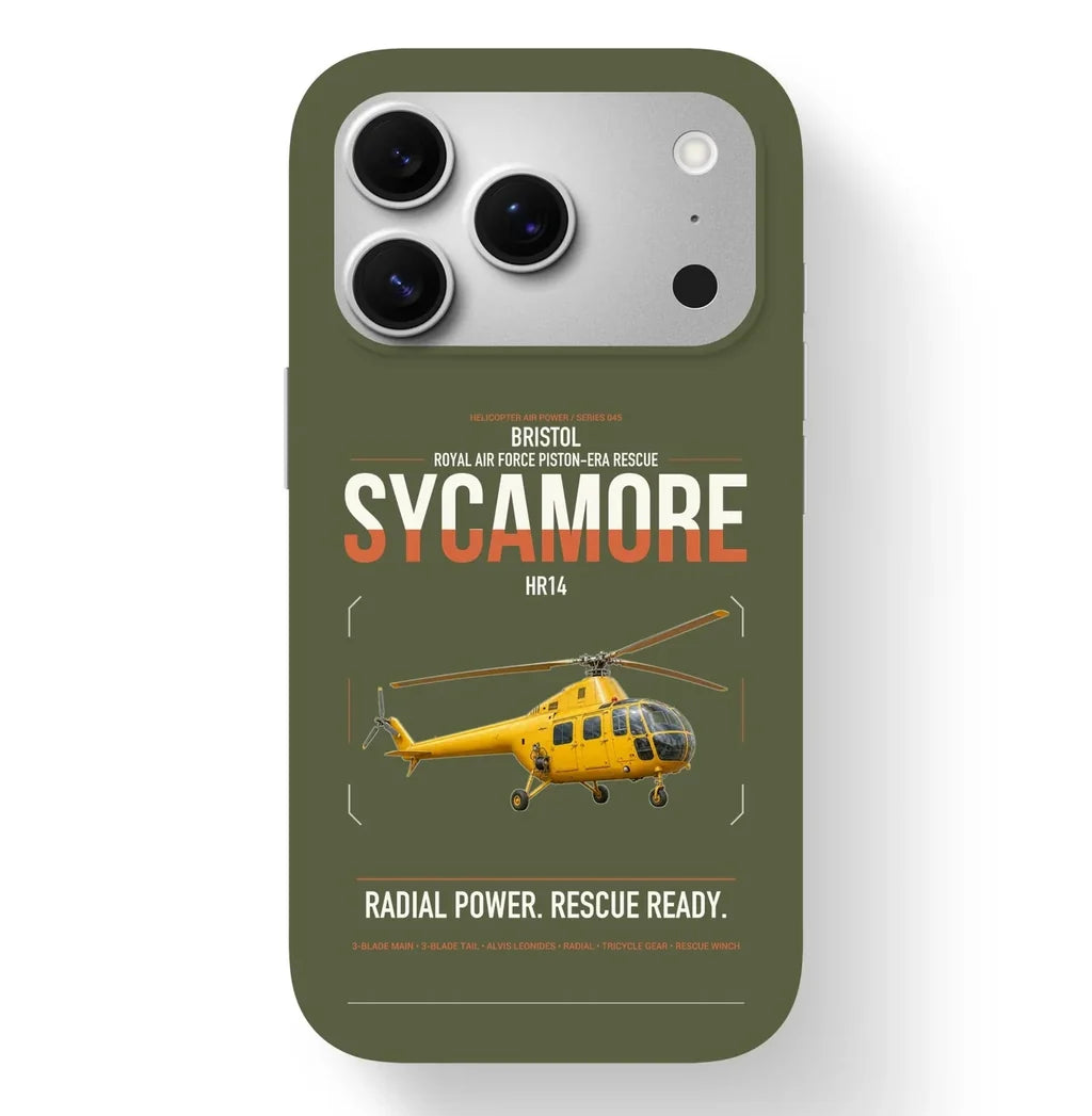 Bristol Sycamore HR14 design on green army magsafe iphone case, for iPhone 17 Pro
